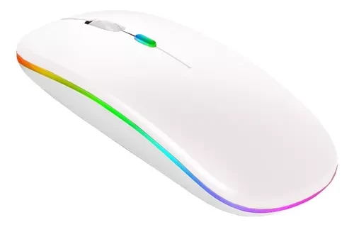 Mouse Sem Fio Recarregável Óptico Led Slim Bateria Notebook