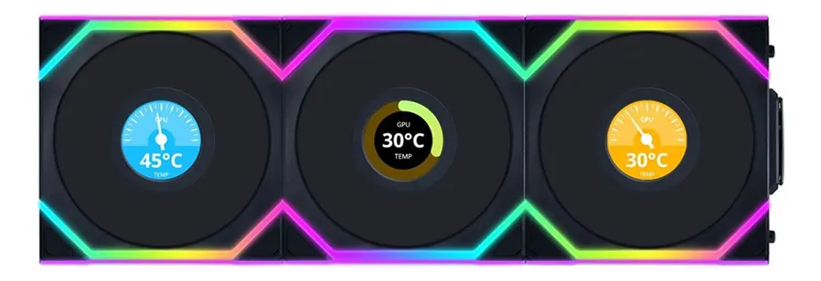 Fan Gamer Lian Li Uni Fan Sl Wireless Lcd Preto 3x120mm Argb