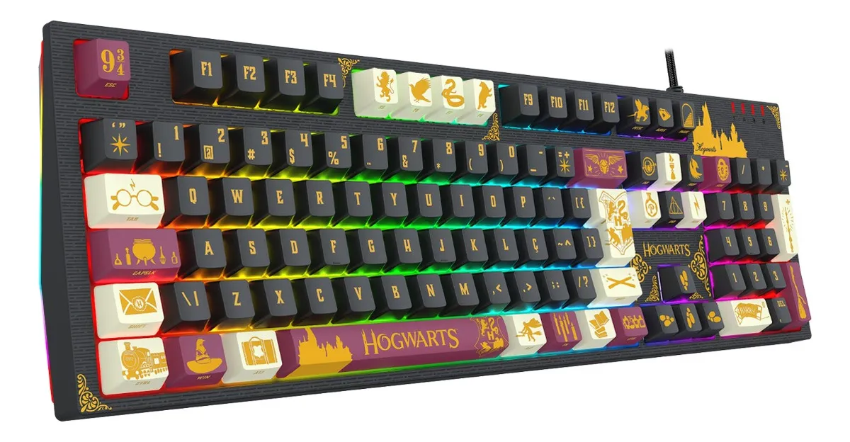 Teclado Mecânico Gamer Redragon Harry Potter Hogwarts Amsa