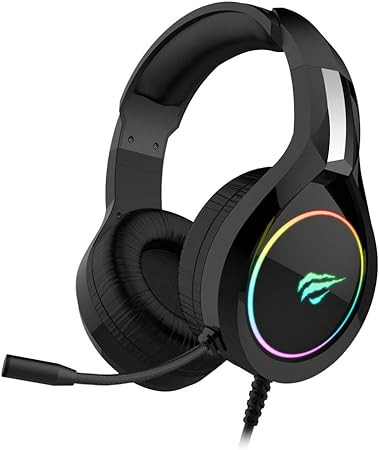 Havit HV-H2232d - Fone de Ouvido, Gamer, Iluminação RGB, com Microfone, Falante de 50mm, Conector 3.5mm