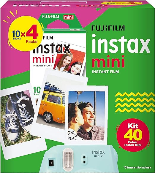 Fujifilm Instax Mini - Filme Com 40 Fotos, Borda Branca, Foto Colorida