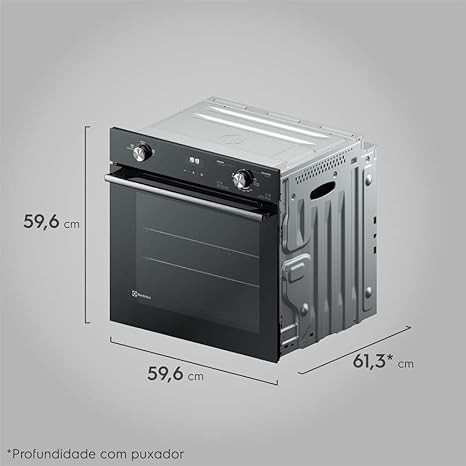 Electrolux FORNO DE EMBUTIR A GÁS 80L EFFICIENT COM PERFECTCOOK360 (OE8GH)