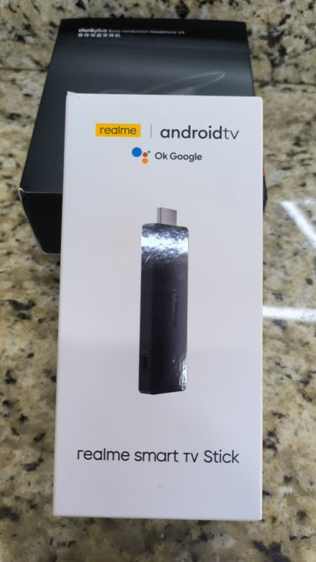 Realme-Smart TV Stick Versão Global, Google TV Stick, Android, Bluetooth, Controle Remoto por Voz, 1080P, HDMI 2.1, CPU Quad-Core, 8GB