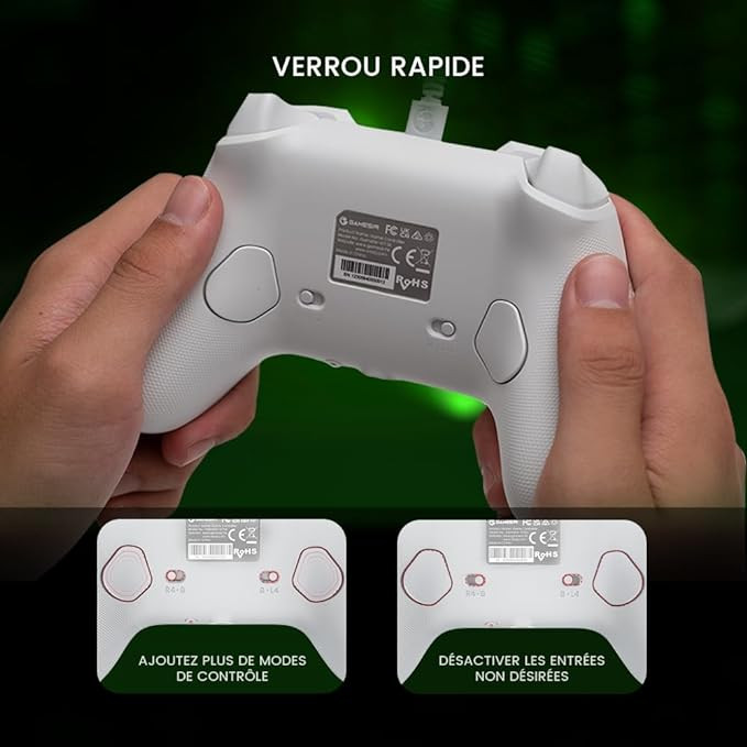 GameSir G7 SE Controle com Fio para PC, Xbox One, Xbox Series X|S, Gamepad para Jogos Plug and Play com Joysticks Hall/Gatilho Hall, Conector de Audio de 3,5 mm