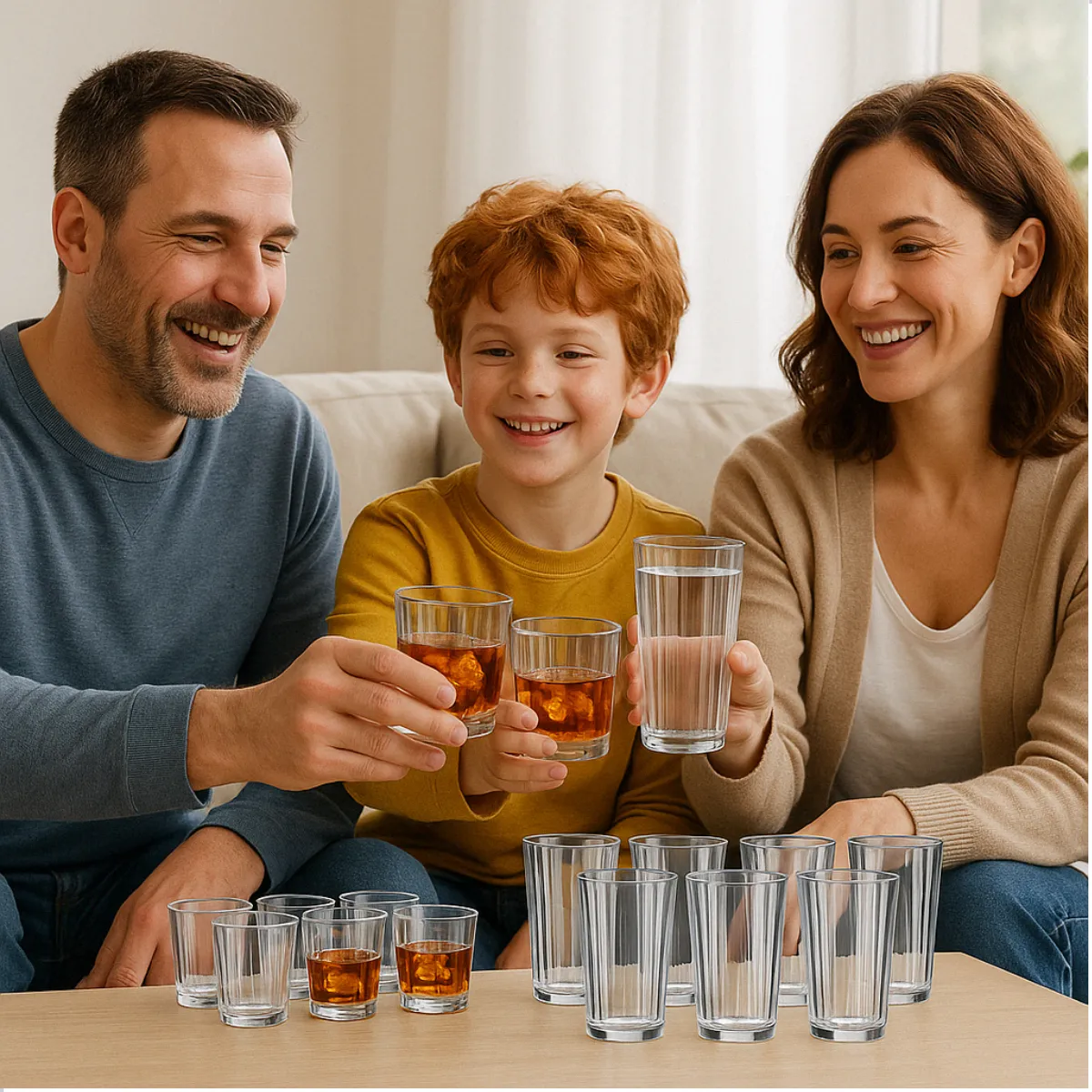 Jogos De Copos De Vidro 24x Suco Agua 415ml X 355ml Optica