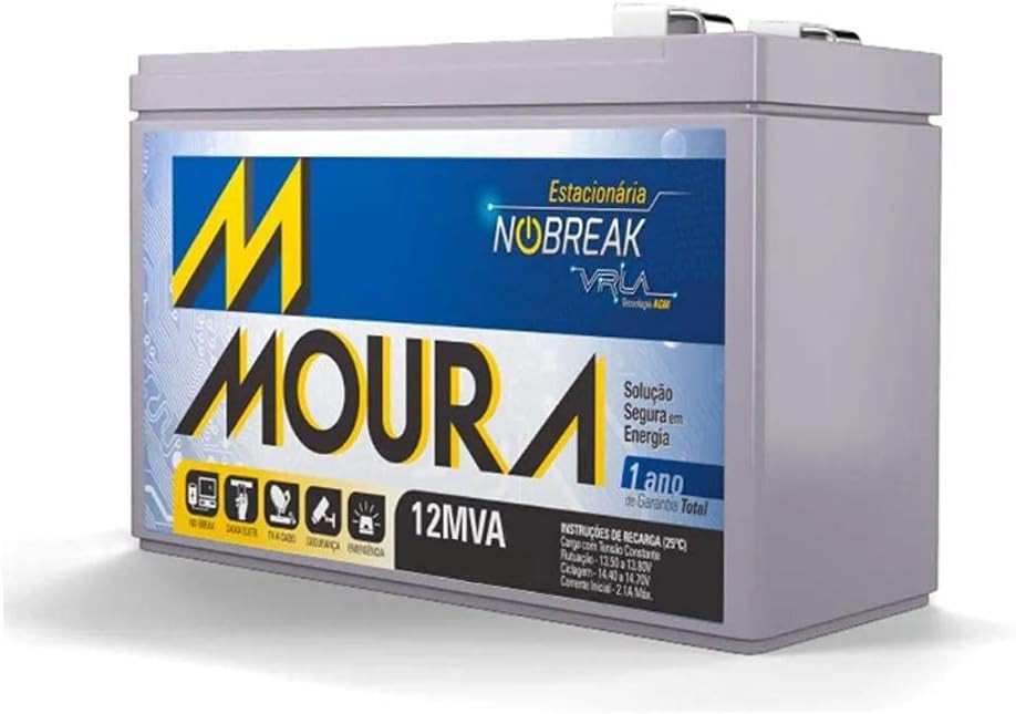 Bateria Moura Centrium ENERGY 12MVA-9 Estacionaria Nobreak 12V 9AH