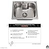 Pingoo.Casa, Cuba Para Cozinha Com Acessórios, 40x50x13 cm, Gourmet, Com Borracha Anti-ruído, Aço Inox Escovado, Inclui Cesto Escorredor, Dosador De Detergente 300ml, Válvula De Escoamento, Nawa, Prat