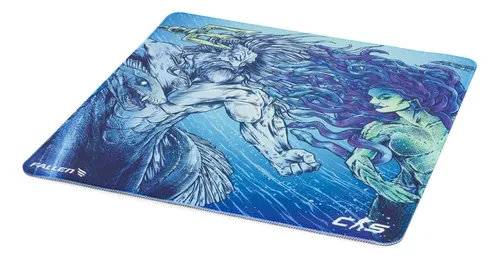 Mousepad Gamer Fallen Medusa - Tecido Control Azul Grande 45x45cm