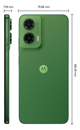 Smartphone Motorola Moto g35 5G - 128GB 12GB (4GB RAM+8GB Ram Boost) e Camera 50MP com AI NFC Tela 6.7" com Superbrilho - Verde - Vegan Leather