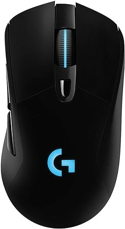 Mouse Gamer Sem Fio Logitech G703 LIGHTSPEED com RGB LIGHTSYNC, 6 Botões Programáveis, Sensor HERO 25K e Bateria Recarregável - Compatível com POWERPLAY