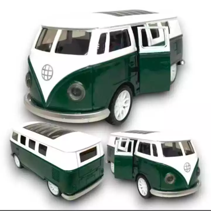 Kombi Miniatura Perua Carrinho Colecionador Abre Porta Fricção de Ferro