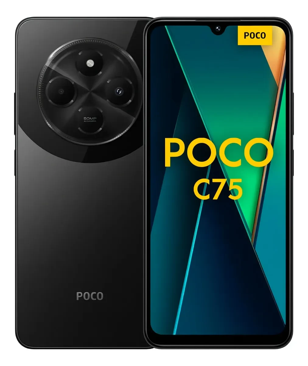Celular Xiaomi Poco C75 4G Dual Sim 256 Gb Preto 8 Gb Ram Android 14 - NFC