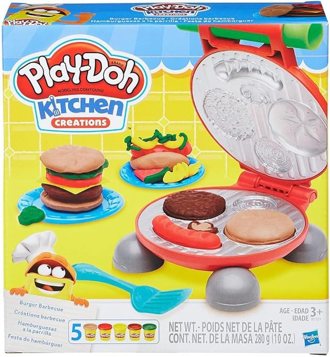 Play-Doh Conjunto De Massinha Festa Do Hamburguer 5 Potes Multicor