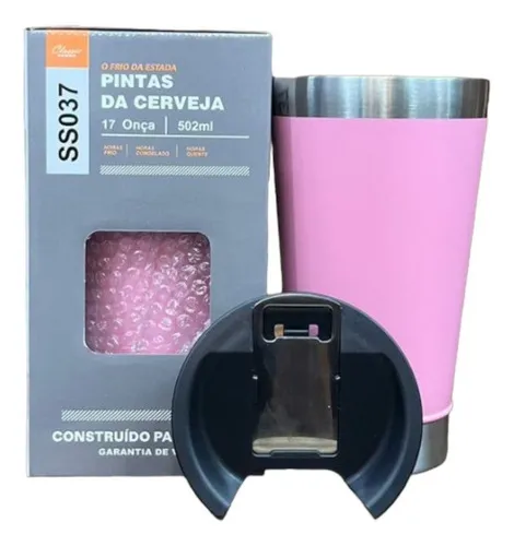 Copo Térmico 473ml Tampa/abridor De Cerveja Aço Inox Premium