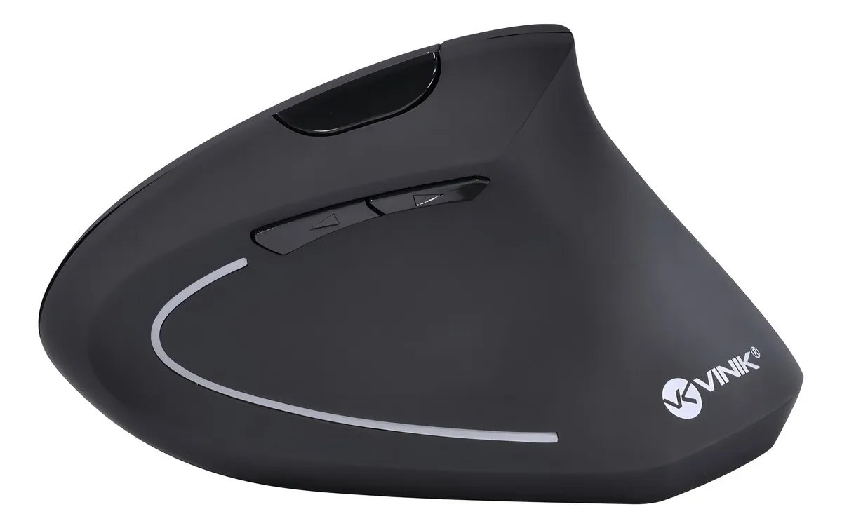 Mouse vertical sem fio recarregável Vinik PM300 preto