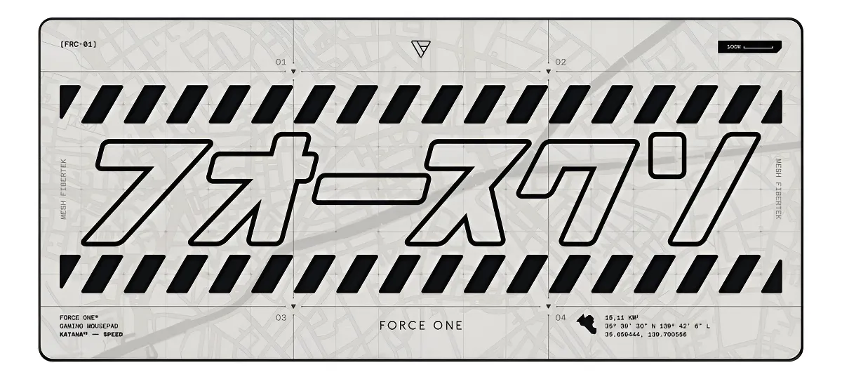 Mousepad Force One Skyhawk Katana White V2 Xxl(900 X 400 Mm)