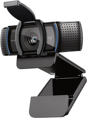 Webcam Full HD Logitech C920s com Microfone Embutido e Proteção de Privacidade para Chamadas e Gravações em Video Widescreen 1080p - Compatível com Logitech Capture