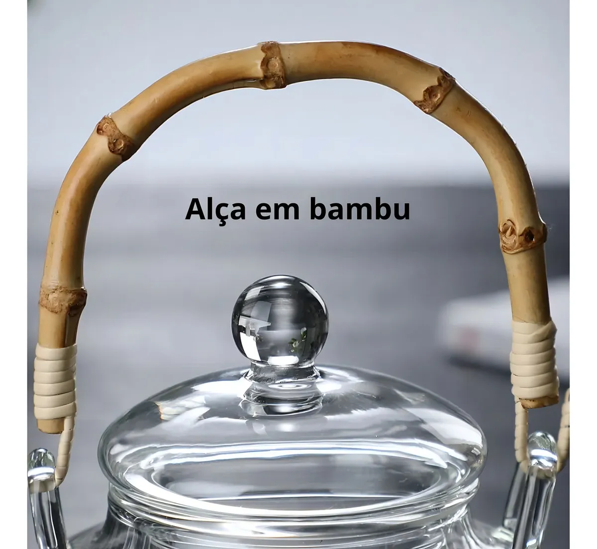 Chaleira De Vidro Para Chá 600ml Com Infusor Lisa Boro