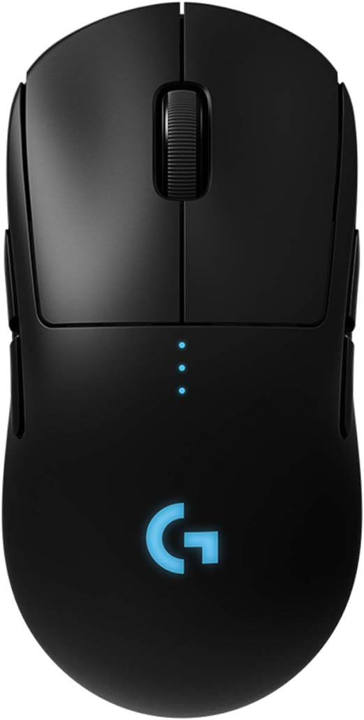 Mouse Gamer Sem Fio Logitech G PRO Wireless com Tecnologia LIGHTSPEED, RGB LIGHTSYNC, Design Ambidestro, 8 Botões Programáveis, Sensor HERO 25K e Bateria Recarregável - Compatível com POWERPLAY