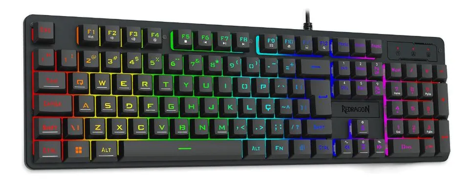 Teclado Redragon Membrana Gamer Netherbane Rgb K521-rgb