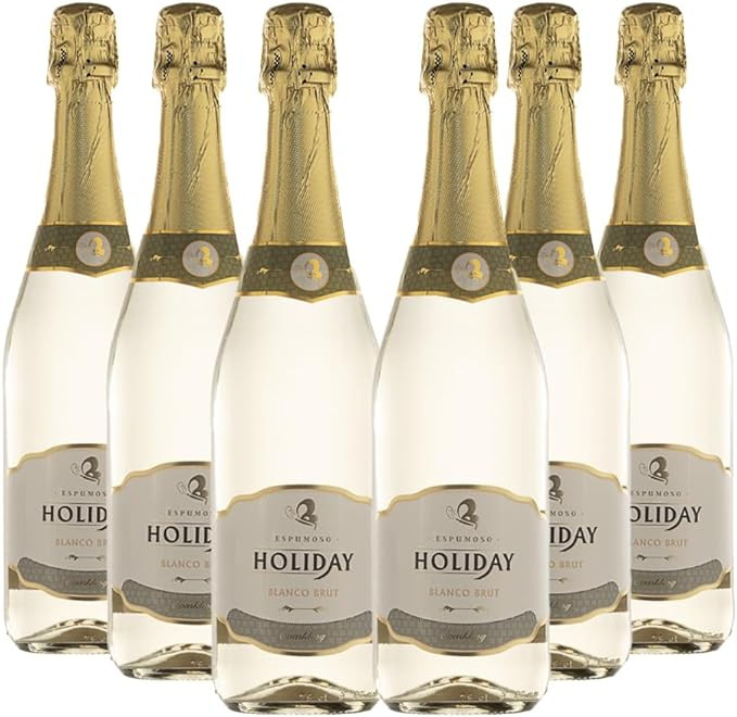 Holiday Caixa De Espumante Branco Brut Espanhol - Cx6 X 750Ml