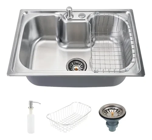 Cuba Gourmet para Cozinha com Acessórios Aço Inox 201 60x42cm Carajás Pingoo.casa - Prata