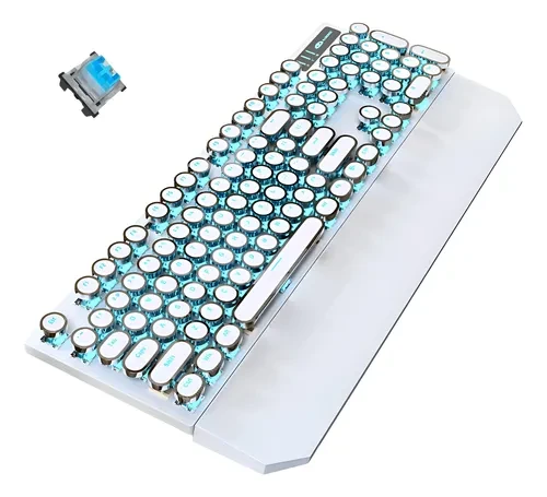 Teclado Mecânico Gamer Magegee Mk-storm Retro + Descanso